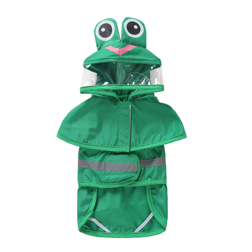 Pet Dog Raincoat Covers The Tail and The Duck Model Can Pull Medium and Large Dogs Pet Poncho. Puppy Raincoat Covers The Tail.