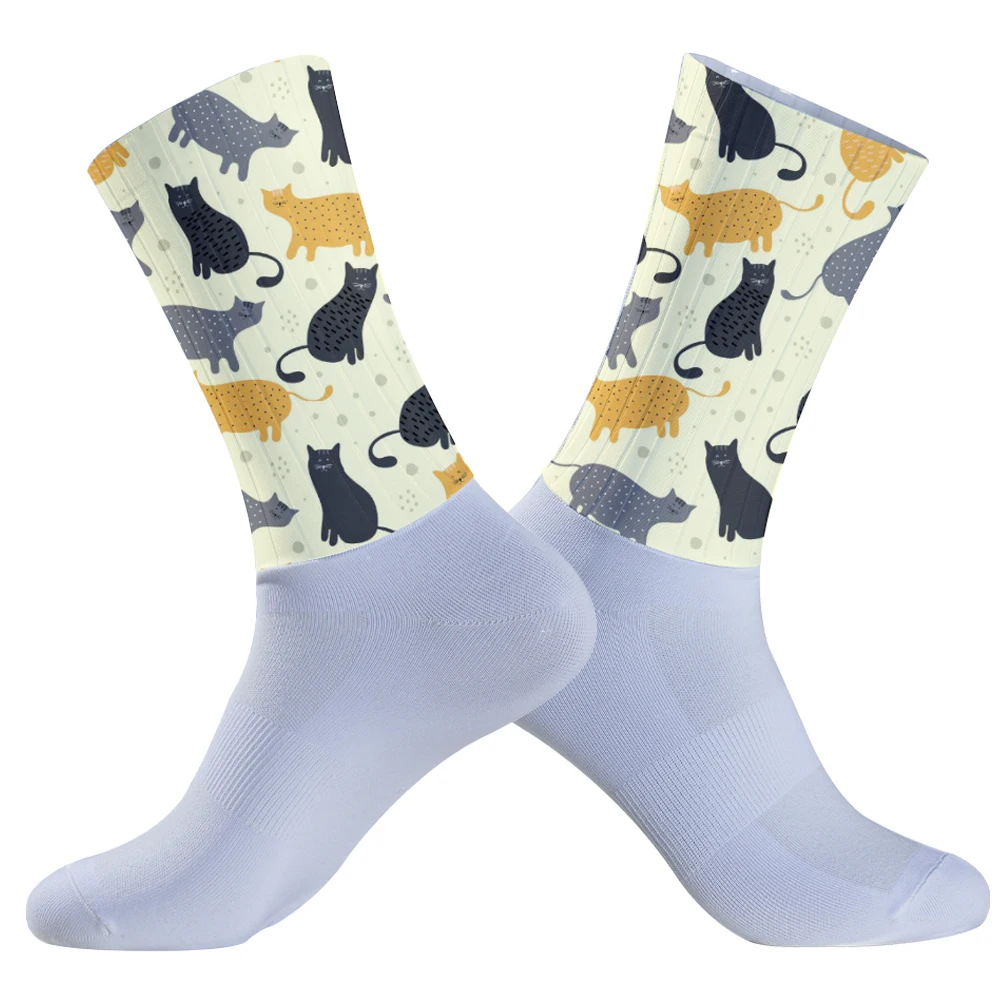 Chaussettes de sport d'animaux confortables pour le cyclisme, chaussettes de vélo de montagne, chaussettes de vélo de route, chaussettes de course