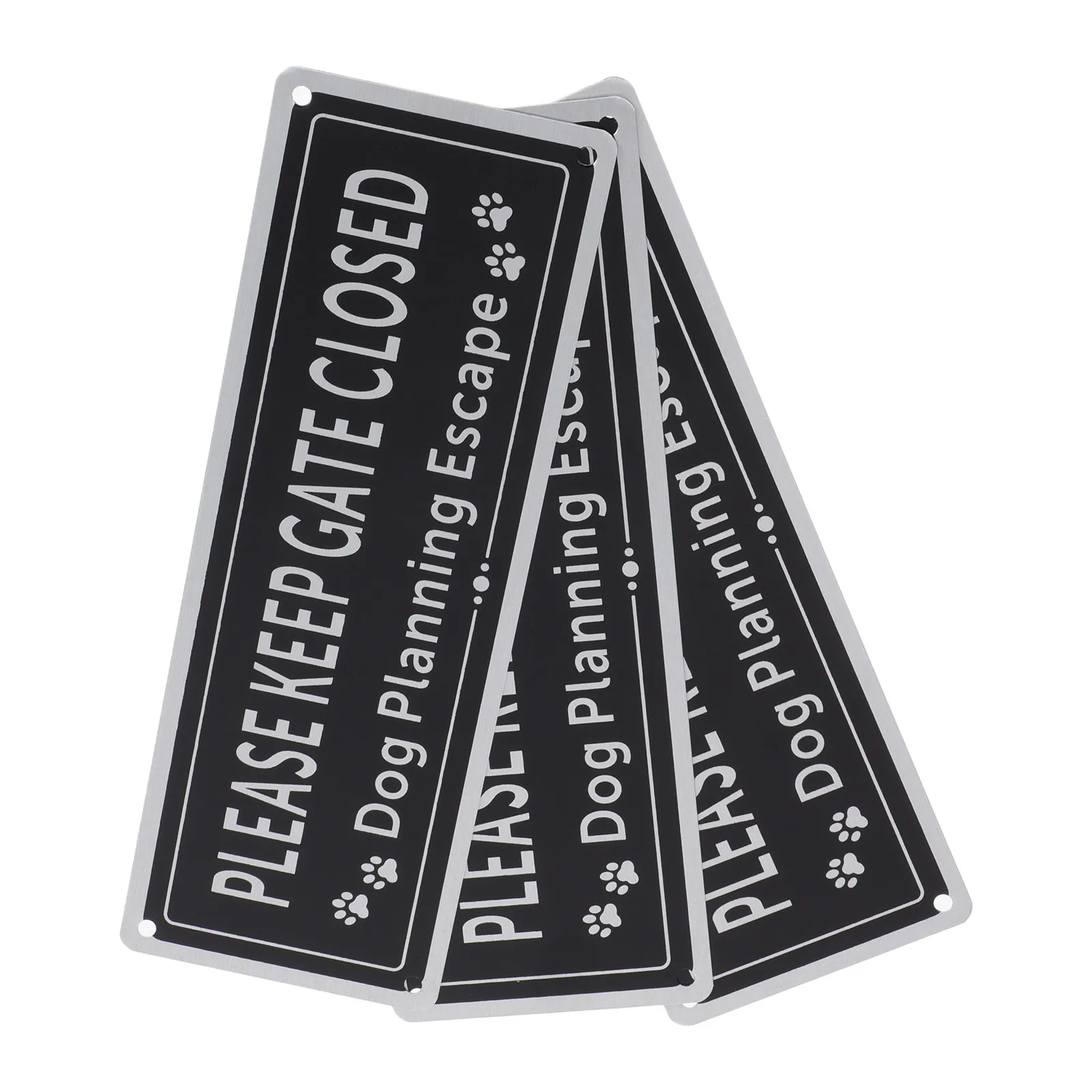 3Pcs Gate Closed Sign Aluminum Alloy Weatherproof Outdoor Fence Sign Pet Safety Yard Please Keep Door Closed Dog Signs for Yard