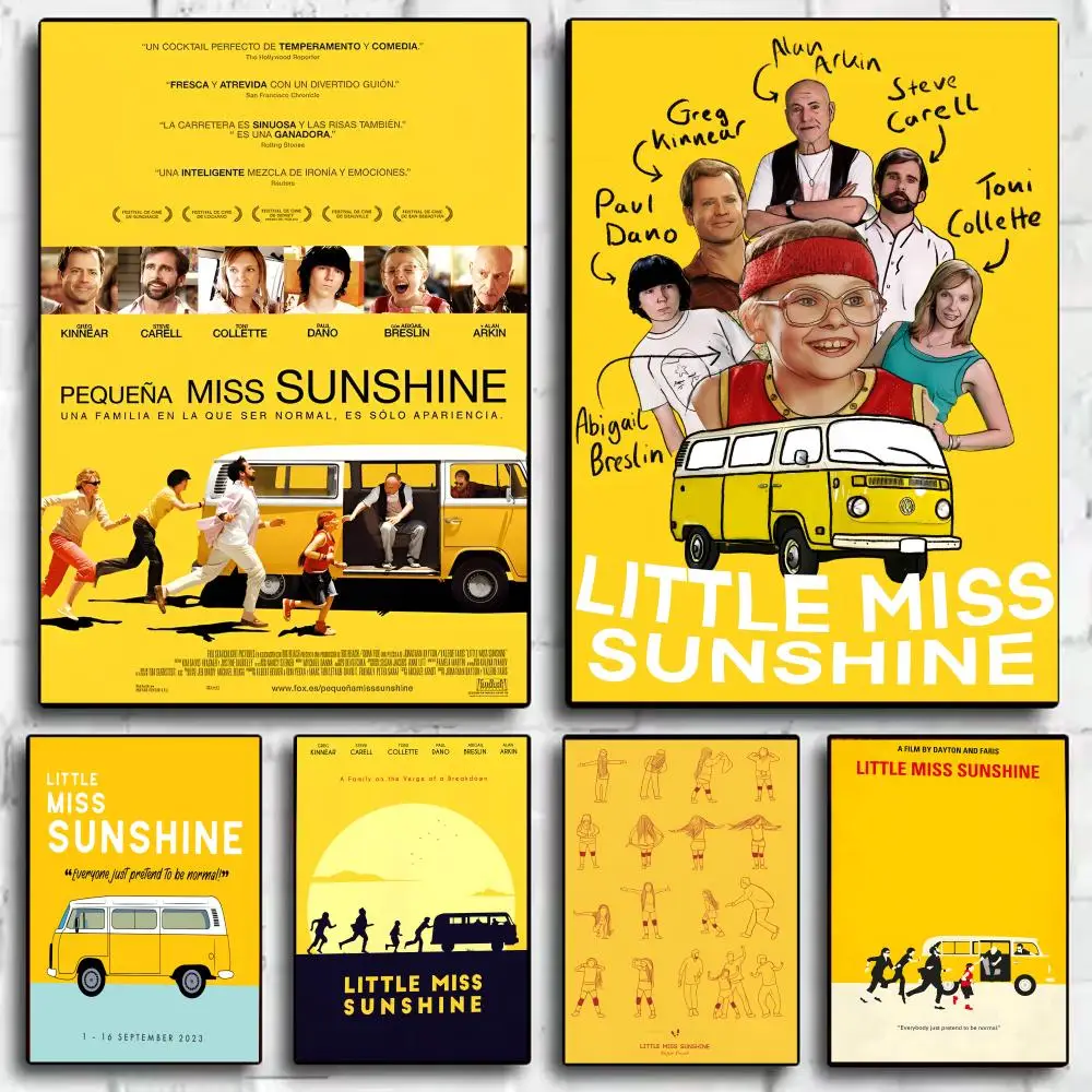 Póster de película L-Little Miss Sunshine, pegatinas HD, pintura impermeable, arte de pared para dormitorio, sala de estar, decoración del hogar, regalo