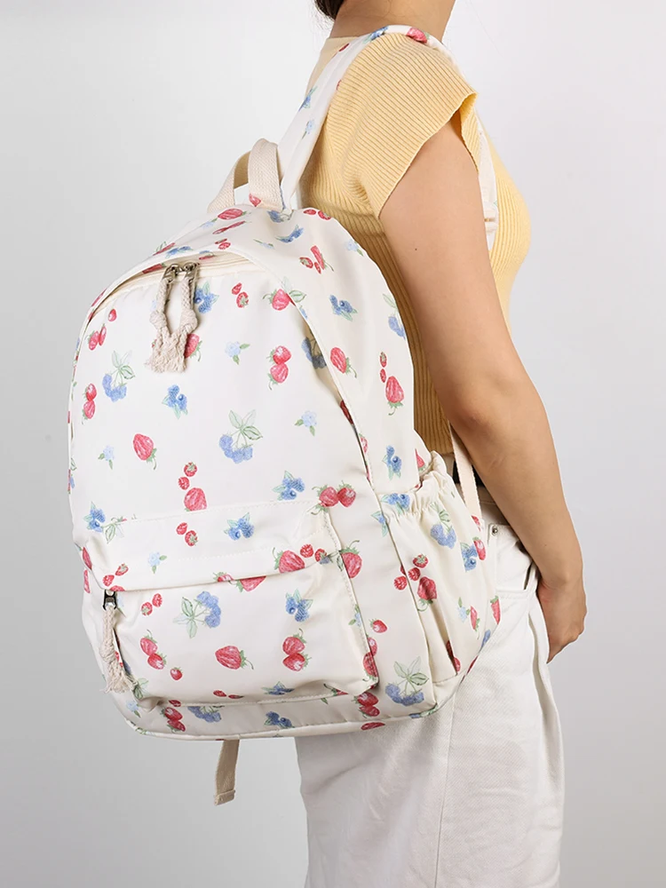 Zaino da viaggio casual alla moda in tela da donna per ragazze adolescenti con scomparto per laptop Zaino preppy Zaino per laptop per viaggi di lavoro