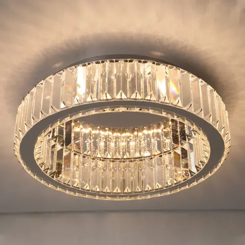 VETRULUS Modern Big Crystal Ceiling Lamp LED Light Circle Chandelier Lustre Indoor Bedroom RC Dimmable Fixtures Living Room