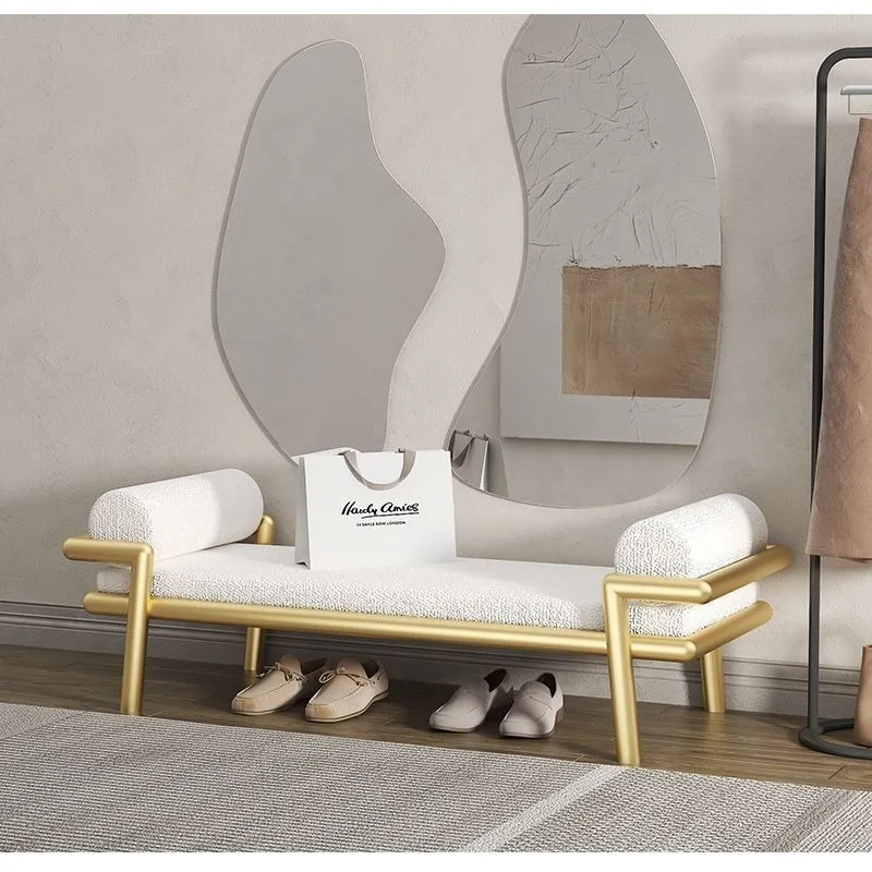 우아한 출입구 신발 벤치, 침실, 거실 또는 옷장 좌석 공간 절약형 가구를 위한 현대 아시아 스타일의 긴 의자