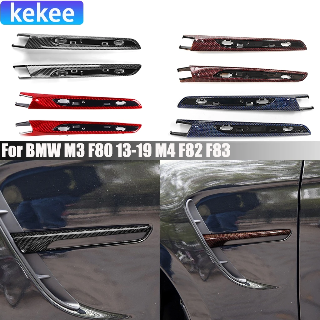 

Carbon Fiber Car Accessories Fender Air Vent Intake Flow Replacement Part Decorative Trim For BMW M3 F80 M4 F82 F83 2013-2019