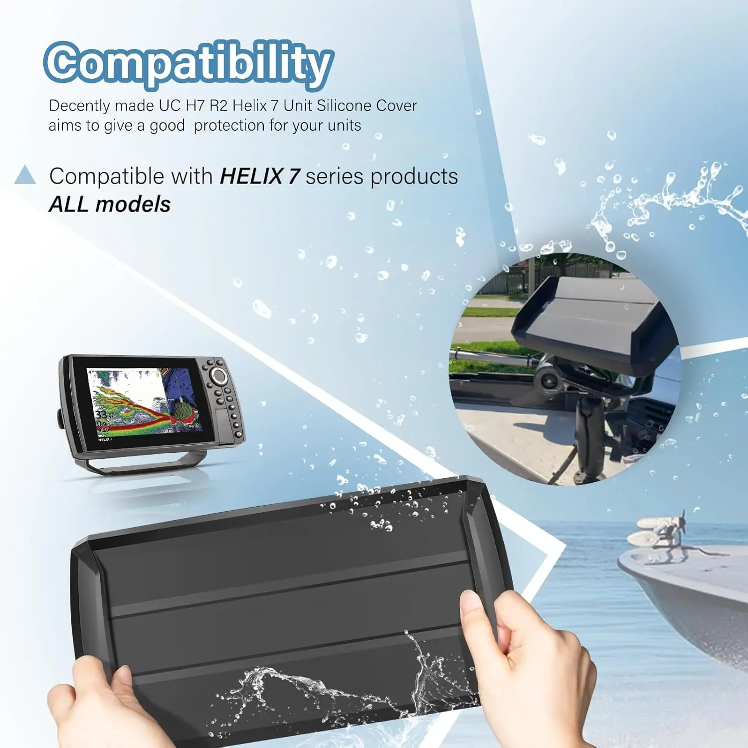 MX 780044 -1 UC H7 R2 Helix 7 Unidade Capa de Silicone Substituir para Humminbird Compatível com Helix 7 Series Produtos Todos os Modelos