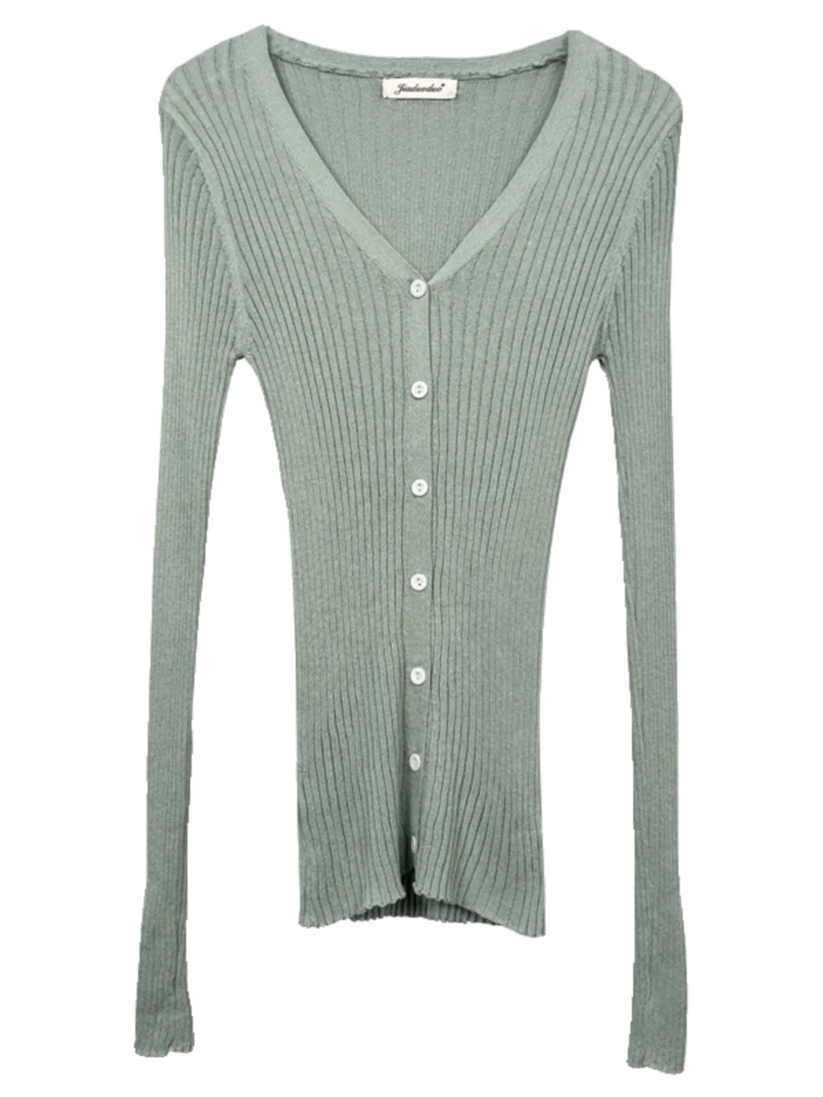 Cardigan lavorato a maglia ort slim fit da donna leggero estivo nuovo Sle Casual sottile V-Ne lungo Sve Pure Color Commute Faion