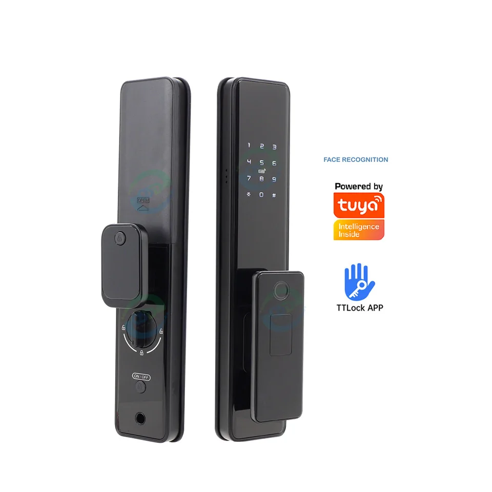 Tuya Outdoor Digital Smart Door  with Fingerprint Recognition WiFi Connectivity Home Security Camera & Cloud Data Storage