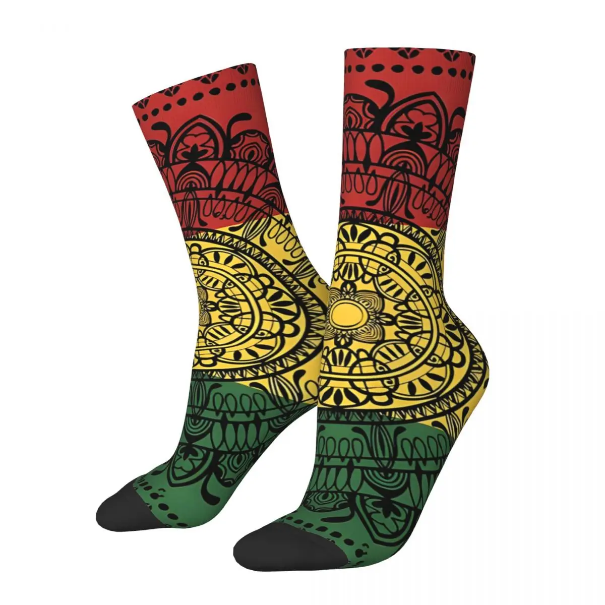Lustige Herren socken Rasta Mandala Retro Street Style Neuheit Crew Socke Geschenk muster gedruckt