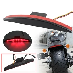 Motorcycle Rear Fender Tip LED Brake Tail Light Lamp For Breakout FXSB 2013 -2019 Rear Fender Tip Light Black Lens