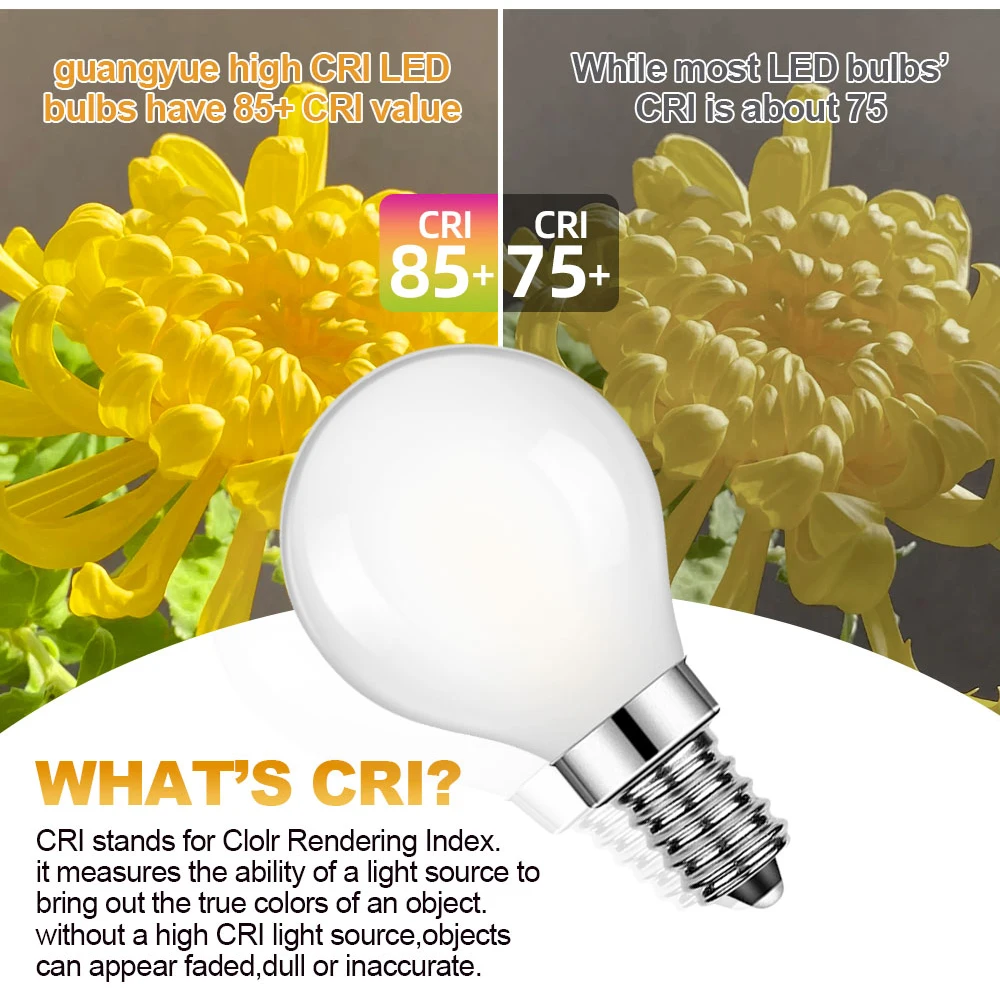 G45 Frosted Globe LED Filament Bulbs E14 5W – 6 Pack
