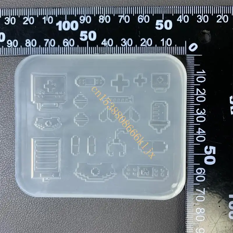 Stampo in silicone multiuso per artigianato a forma pixel decorativo a forma casa 066c