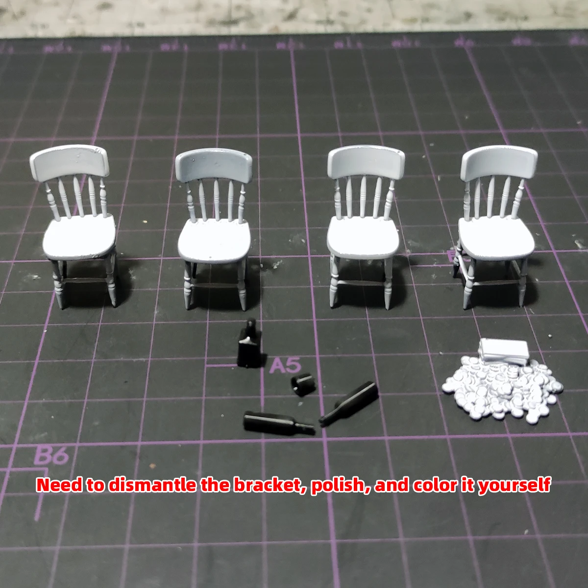 1/35 1/43 1/48 1/64 1/72 1/87 Modellbausatz 3D Harz Miniatur-Soldatenfiguren Diorama Unbemalte Wildwest-Saloon-Cowboys DIY – Detail 1