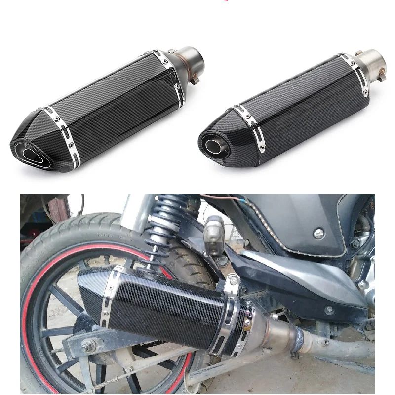 51MM Universal Motorcycle Exhaust Pipe Muffler Racing Escape AK Exhaust Moto For Yamaha R15 TMax 500 FZ6 CB400 Er6n CB650