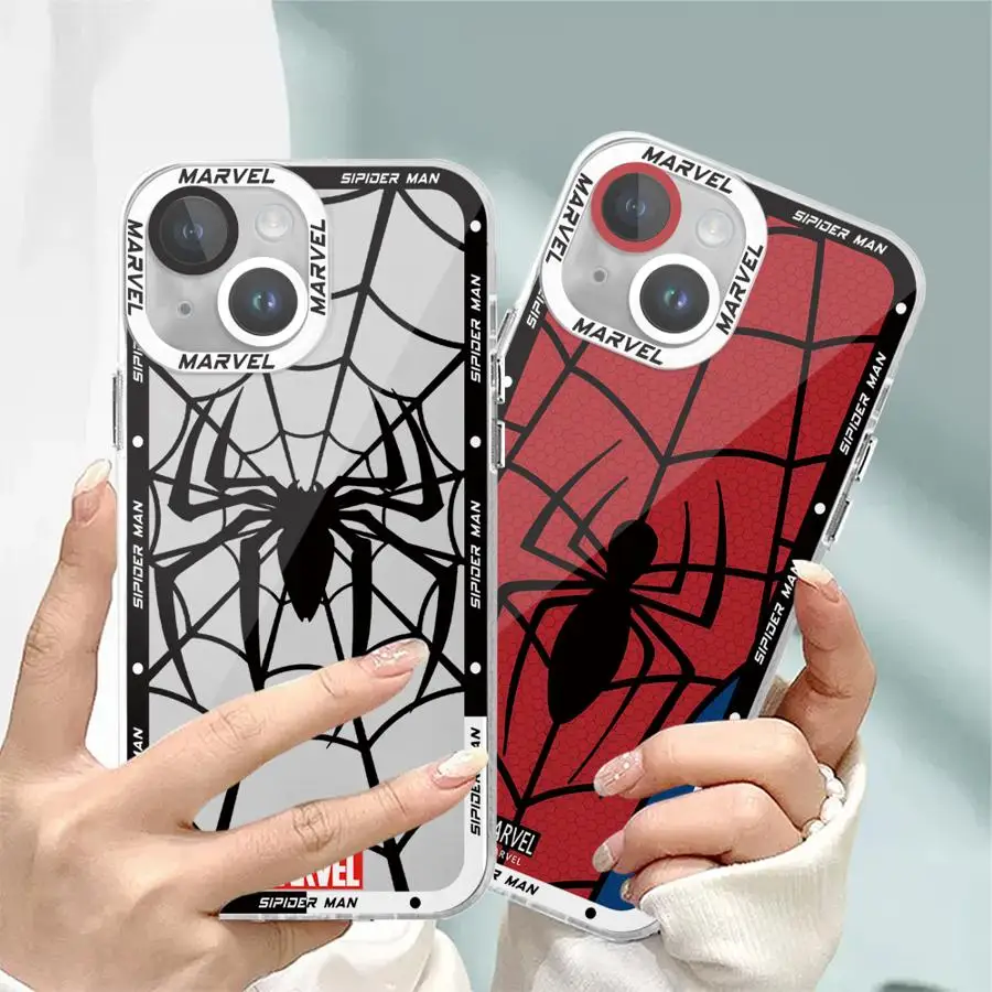 Marvel Sipider Man Case for iPhone 15 Plus 16 12 Pro 14 Pro Max SE 13 Mini 11 XS Max 7 8 XR 15 Pro Max 7 Bumper Cover