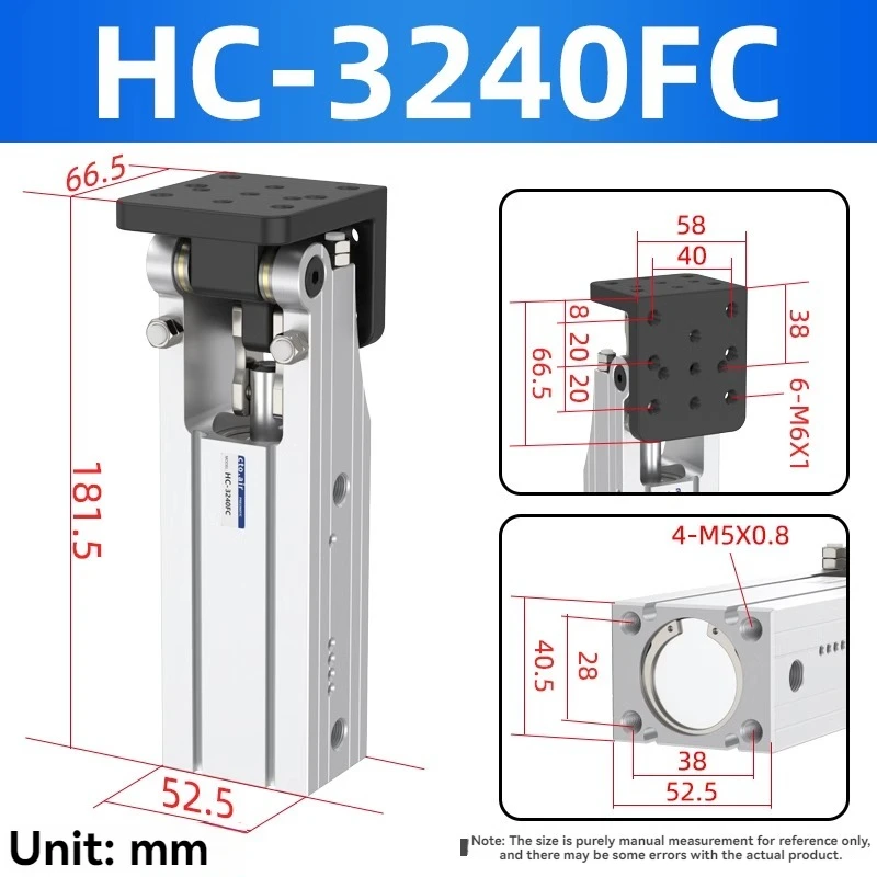 

90 Degrees Flip Cylinder Side Attitude Group Pneumatic Conversion Angle Manipulator Fixed Seat