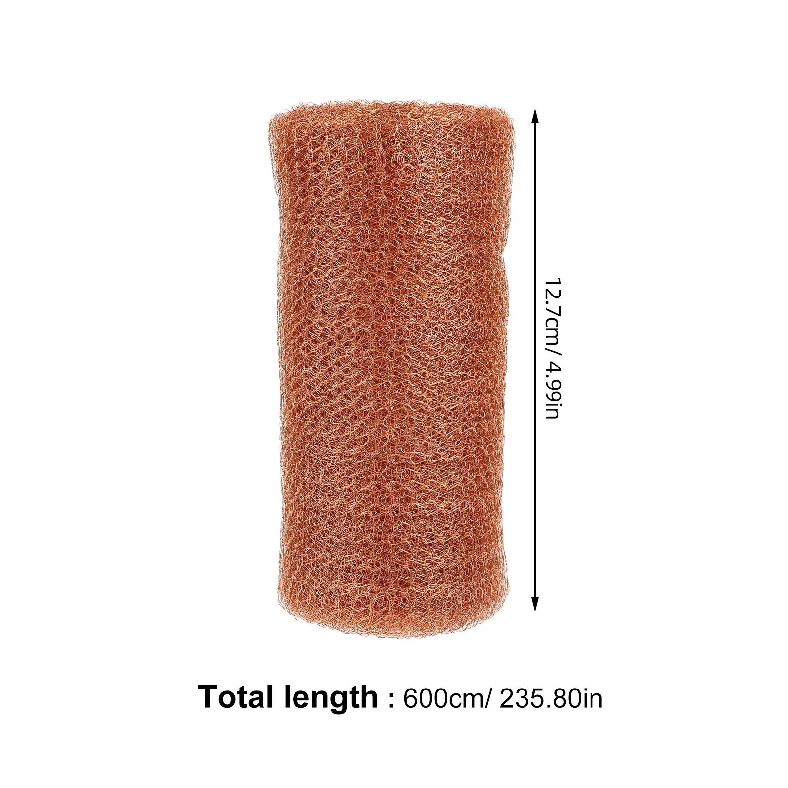 1 Rolo de Tela de Malha de Cobre para Destilação, Material de Tela de Malha de Fio de Cobre Tricotado para Peças de Ferramentas Industriais e Laboratoriais