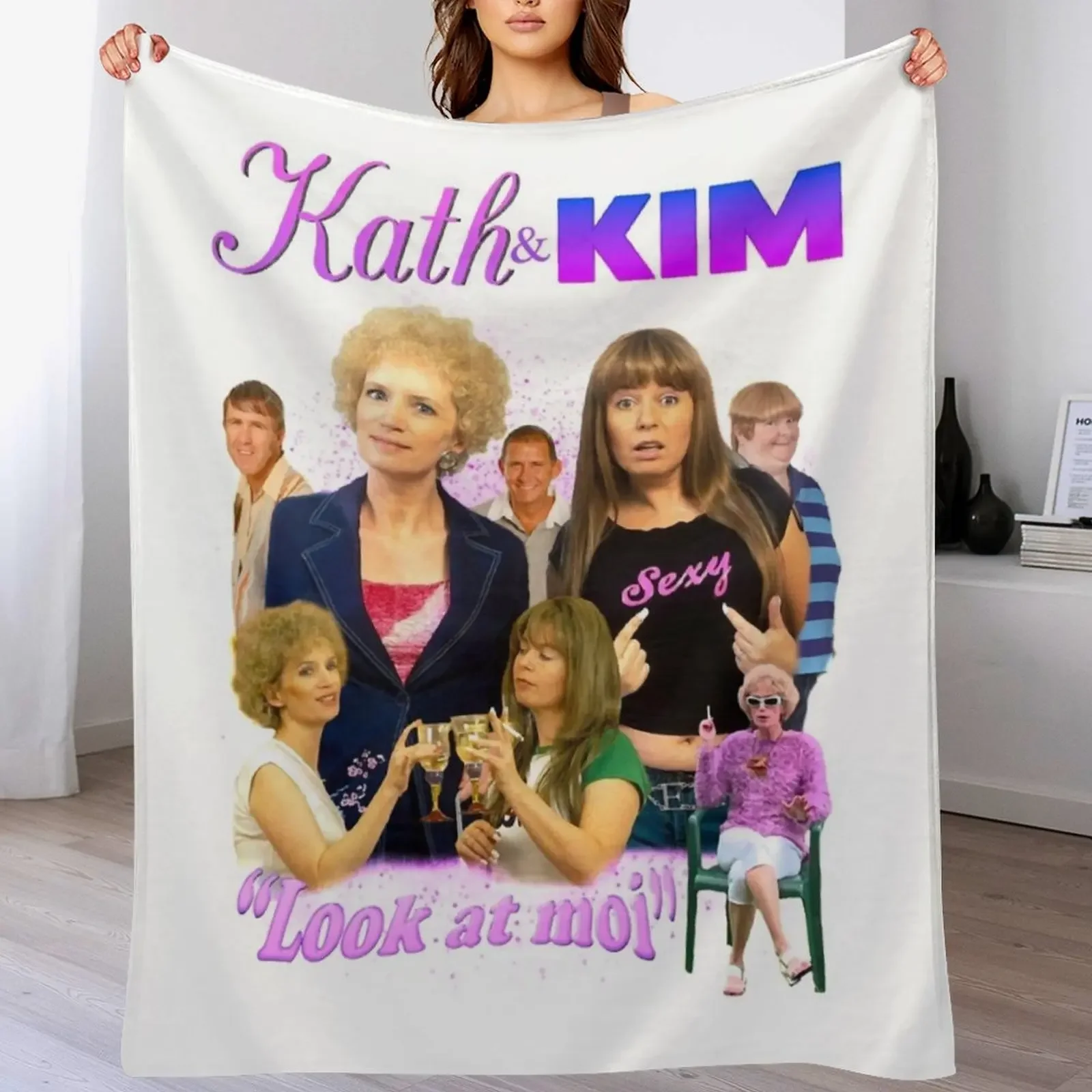 

Kath & Kim Throw Blanket Camping Soft Plush Plaid decorative Decorative Sofa Blankets