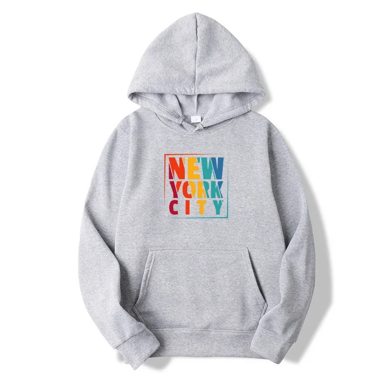 

Man's NEW YORK CITY Print Hoodies Autumn Long Sleeve Hoody Tops Casual Outdoors Clothes Sportwear