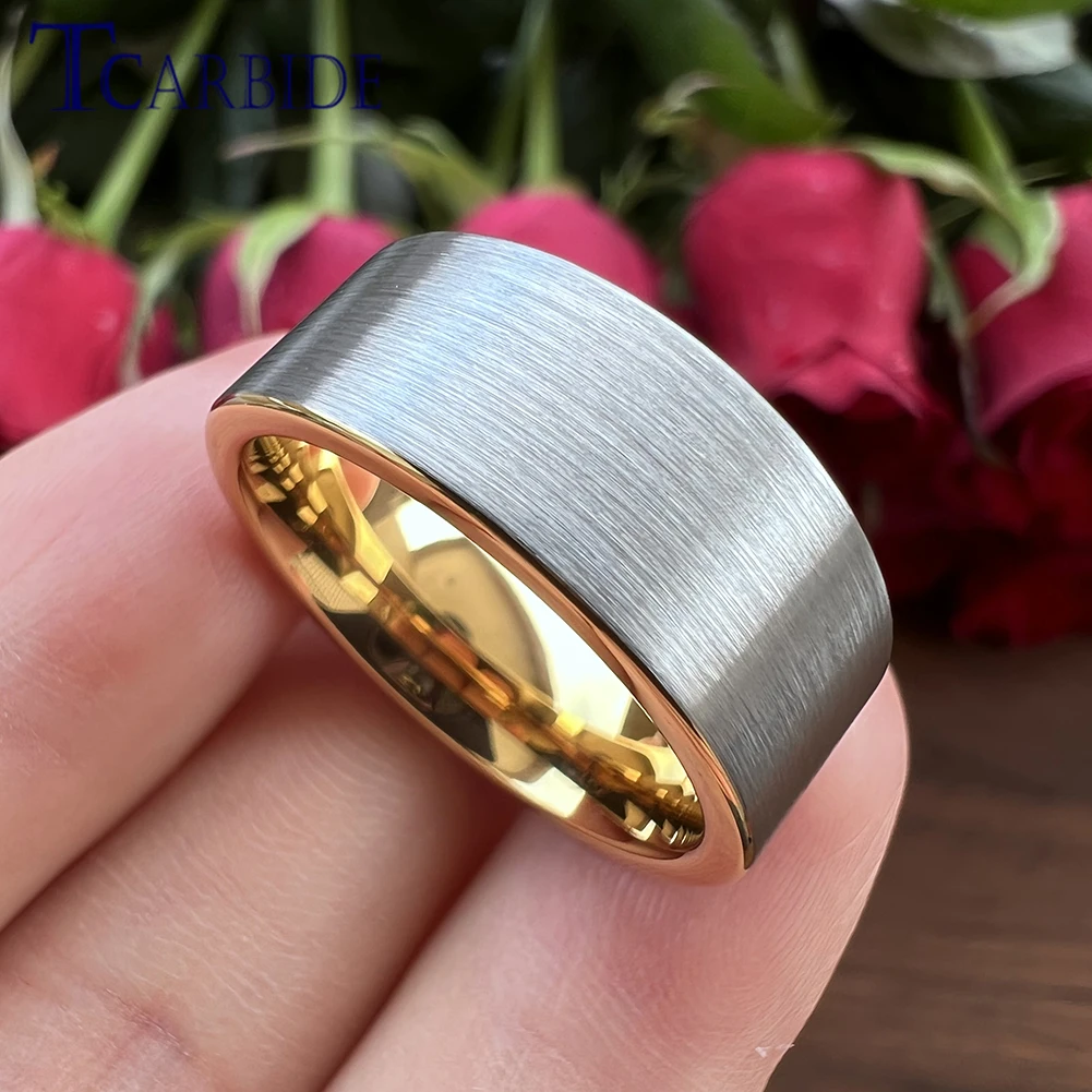 6MM 8MM Simple Wedding Band Tungsten Carbide Ring Men Women Jewelry Pipe Cut Brushed Finish Comfort Fit