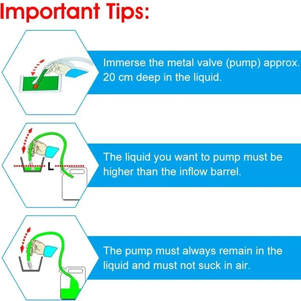 

2m Priming Hose Transparent Pvc Self Priming Jiggle Siphon Oil Pump Head&oil Pipe For Transfer Fuel Gasoline Diesel Hand Tool