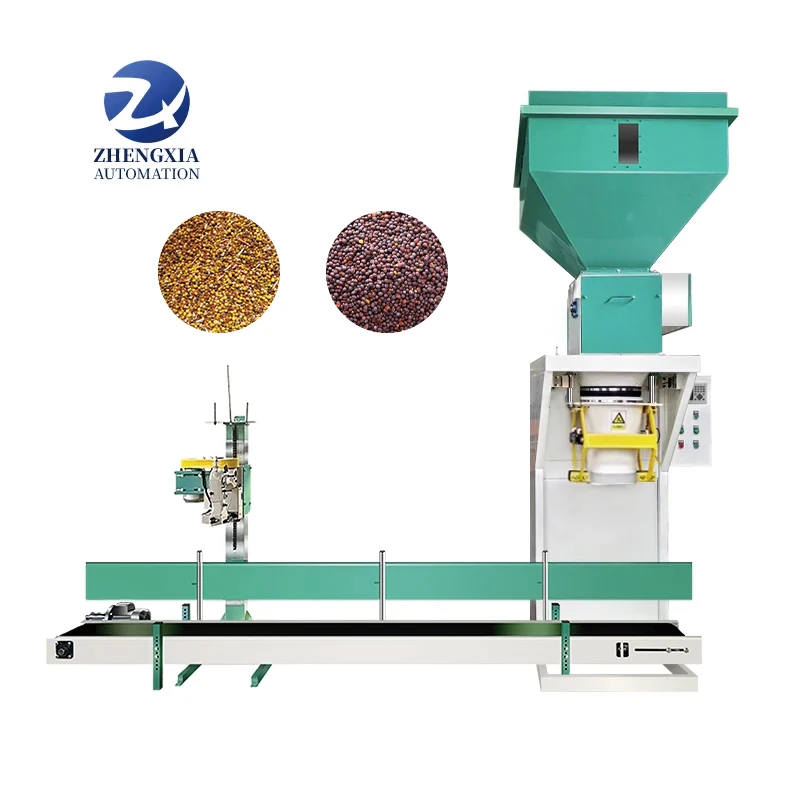Multifunctional 10kg 15kg 25kg Vertical Form Pneumatic Granular Packaging Machine Grain Feed Pellet Packing Machine For Bags