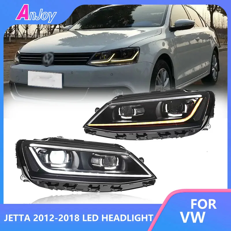

For VW Jetta 2012-2018 Led Headlight Upgrade Modified to New DRL Dynamic Turn Signal LED Headlight Auto Accessories