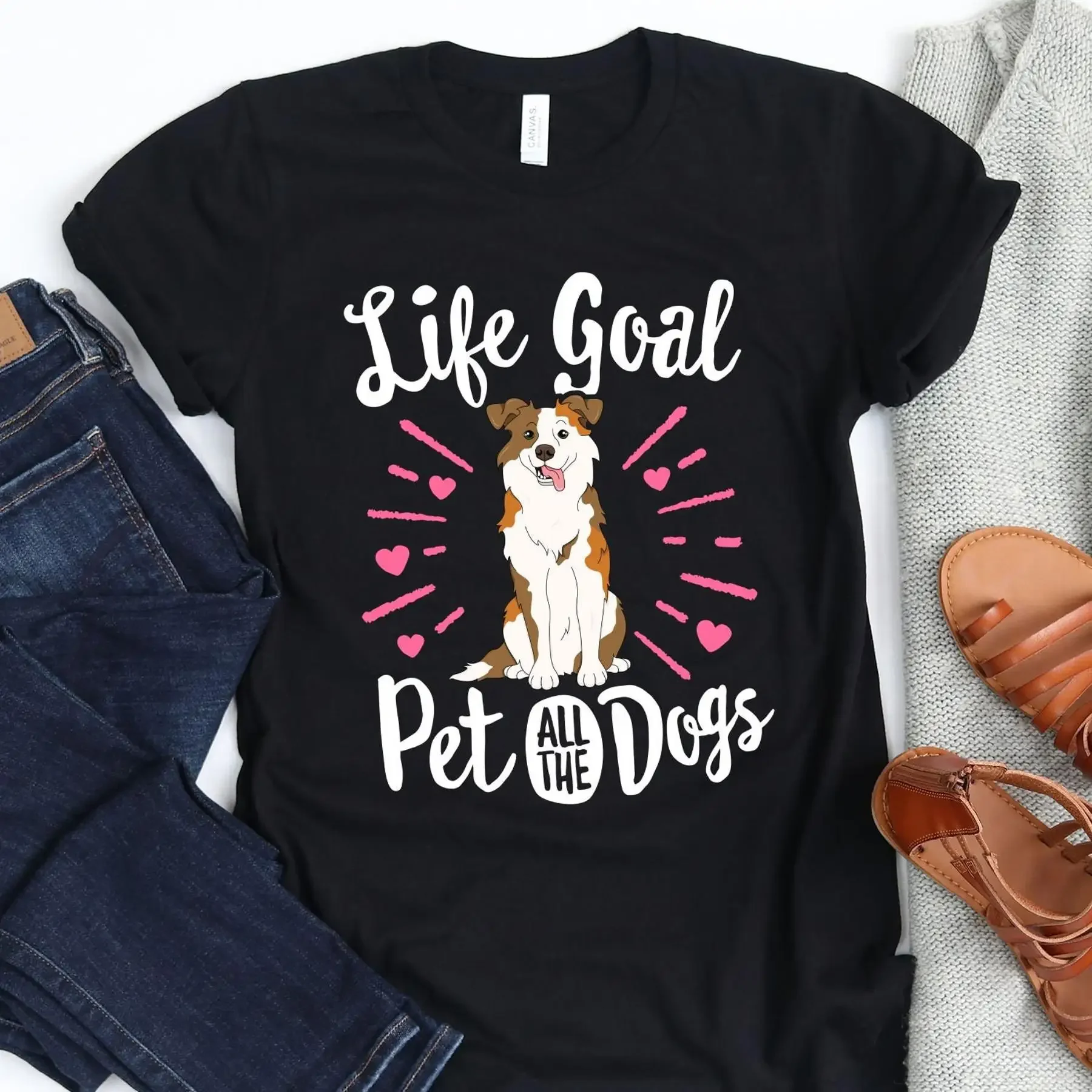 Portería de vida mascota todos los perros camiseta aussia niños amante de los perros pastor australiano