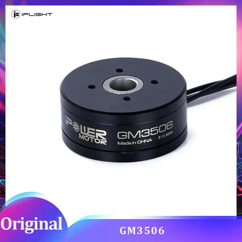 

IFlight IPower Motor GM3506 130T с кодировщиком AS5048A 3506, бесщеточный карданный двигатель с полым валом для стабилизации зеркальной камеры