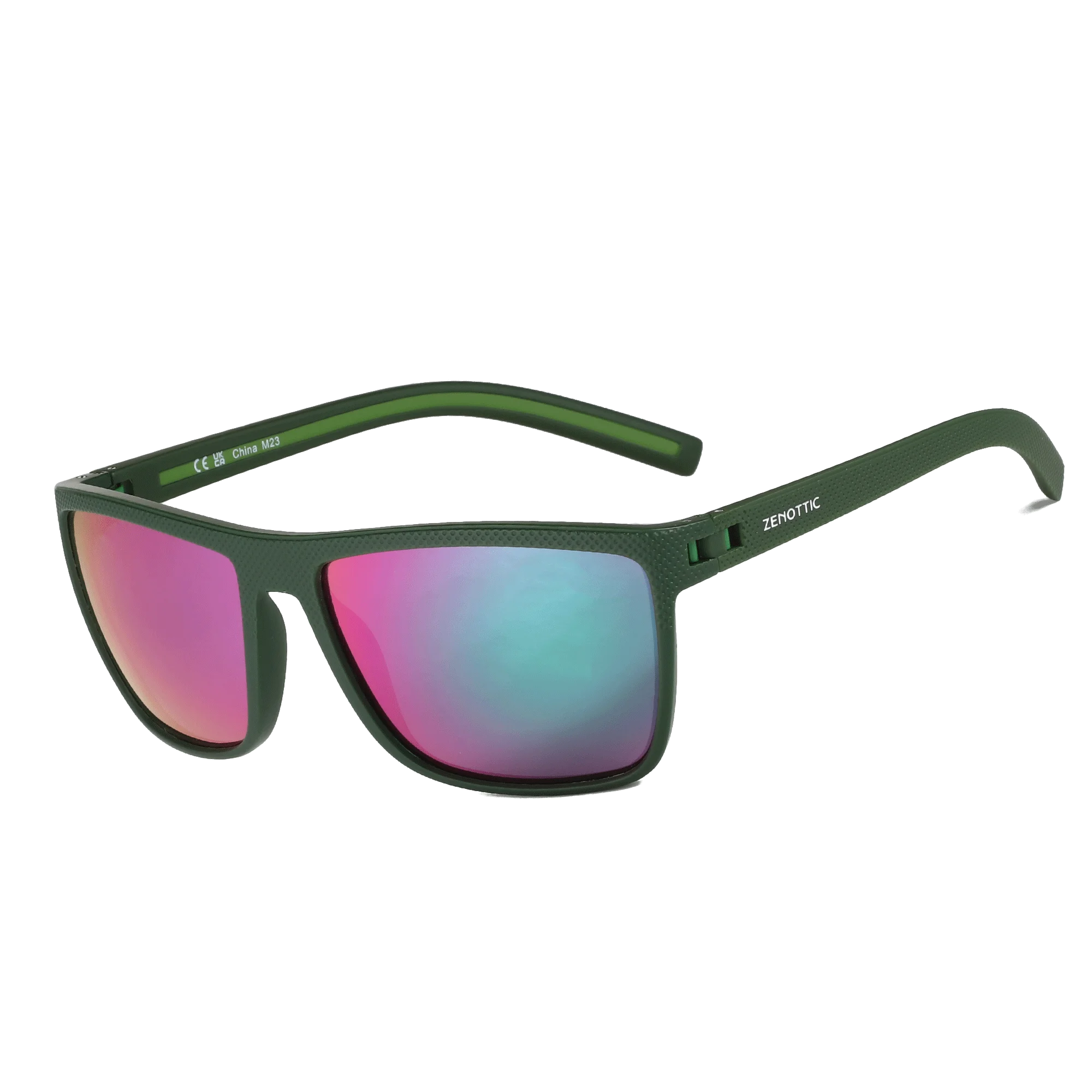 ZENOTTIC Modische polarisierte Sonnenbrille für Damen und Herren, leichter TR90-Rahmen, UV400-Schutz, quadratische Sonnenbrille 10