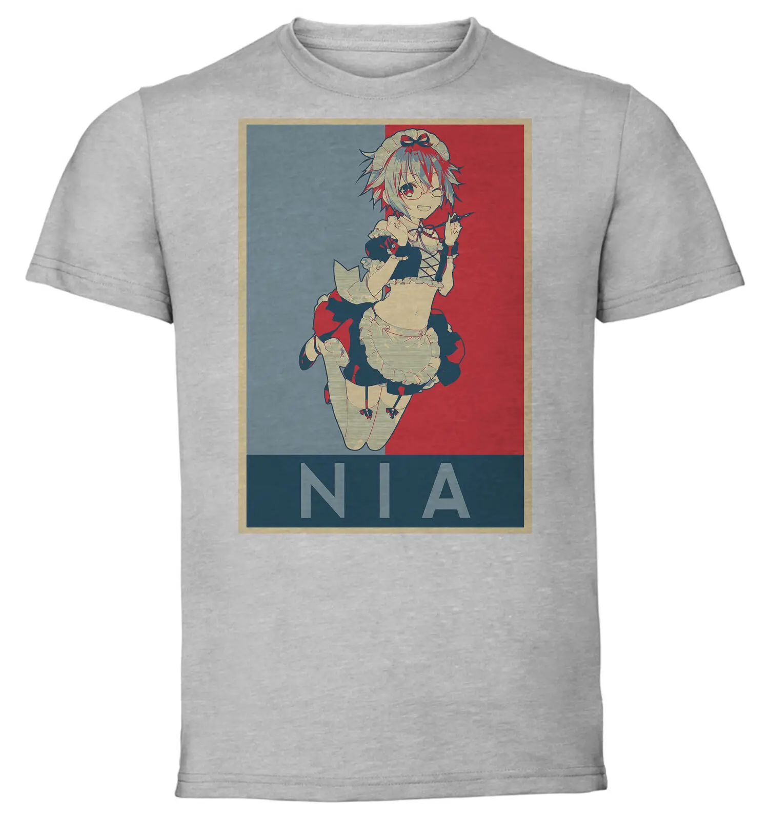 Gray T-Shirt - Grey Knit - Propaganda Dates a Live - Nia Honjou V1-