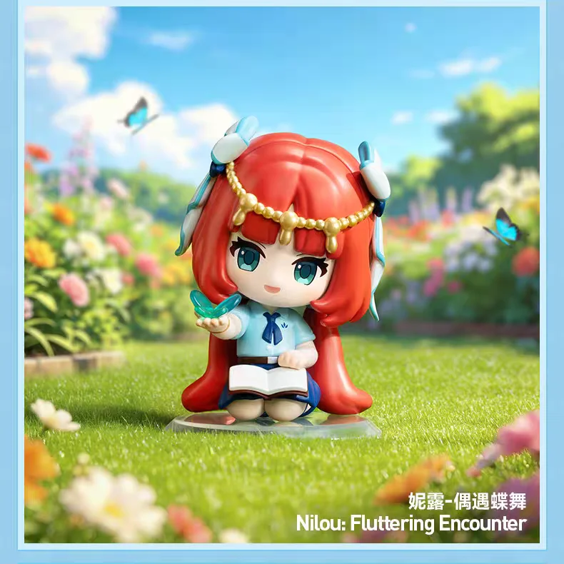 Neue Bestseller Original Popmart Genshin Impact Frohes Neues Jahr Q-Serie Handgefertigte Überraschungs-Blindbox Dekoration Sammlerstücke Geschenke