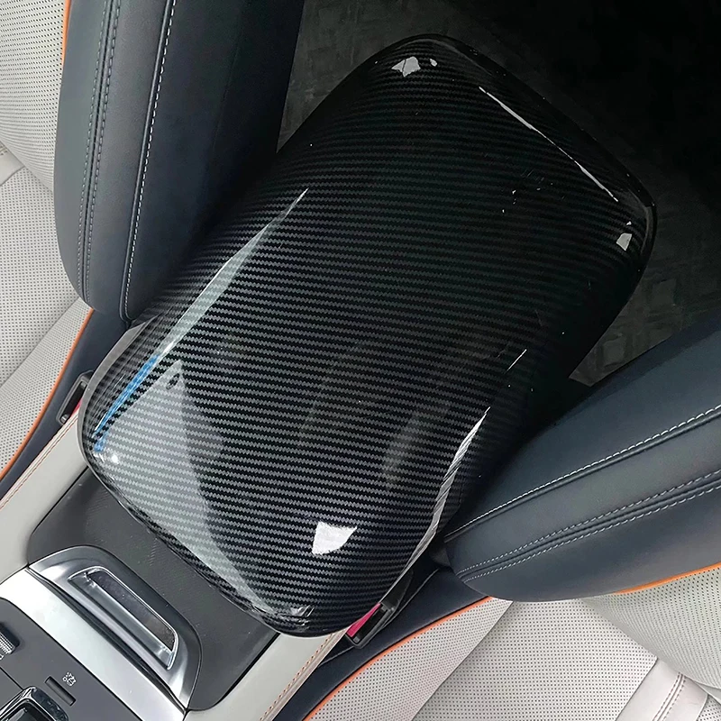 

Цвет углеродного волокна, подлокотник для центральной консоли, декоративная панель, накладка для BYD Song PLUS 2023, автомобильный Стайлинг, аксессуары для интерьера