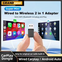 2 in 1 Mini NEW Wireless CarPlay Android Auto Adapter Wired to Wireless Car Ai Box For Audi Toyota VW Peugeot MG Ford USB Dongle