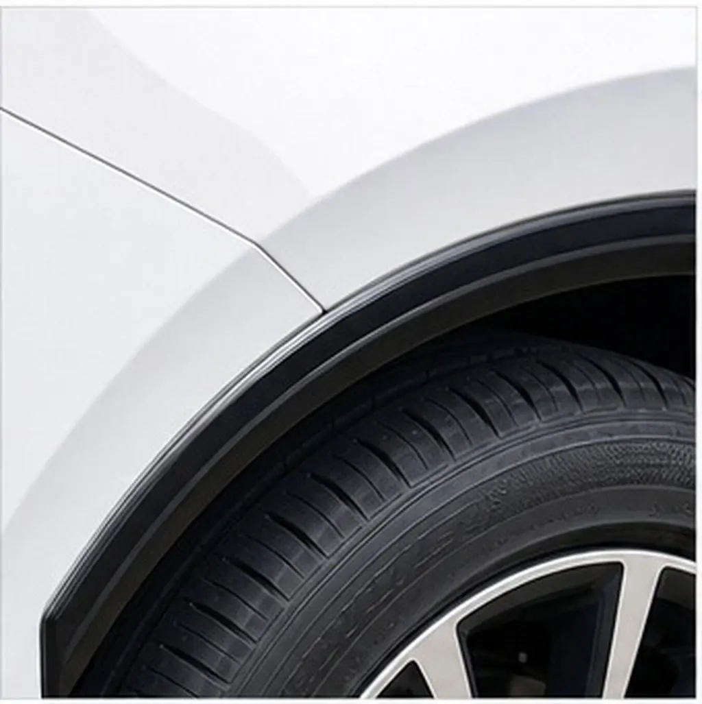 2Pcs Universal Black Wheel Brow Flexible Car Wheel Protector Arch Trim Lips Flares Mudguard Car Accessory Flares