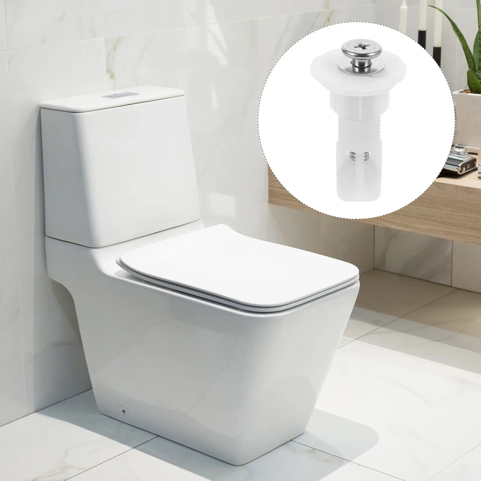 

2Pcs Toilet Lid Expanding Screws Premium Nylon Iron Material High Strength Non Deforming Easy Assembly Stable Toilet Cover