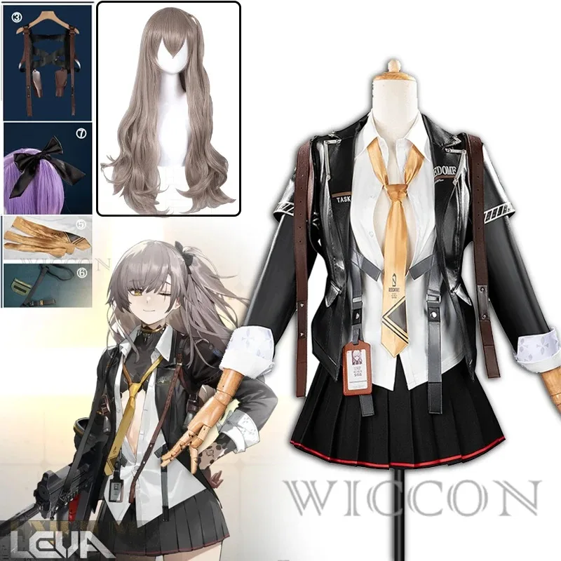 DY20Game GIRLS' FRONTLINE 2: زي إكزيليوم GFL UMP45 LEVA معطف تنكري للفتيات ملابس حريمي أزياء حفلات الهالوين تنانير مثيرة