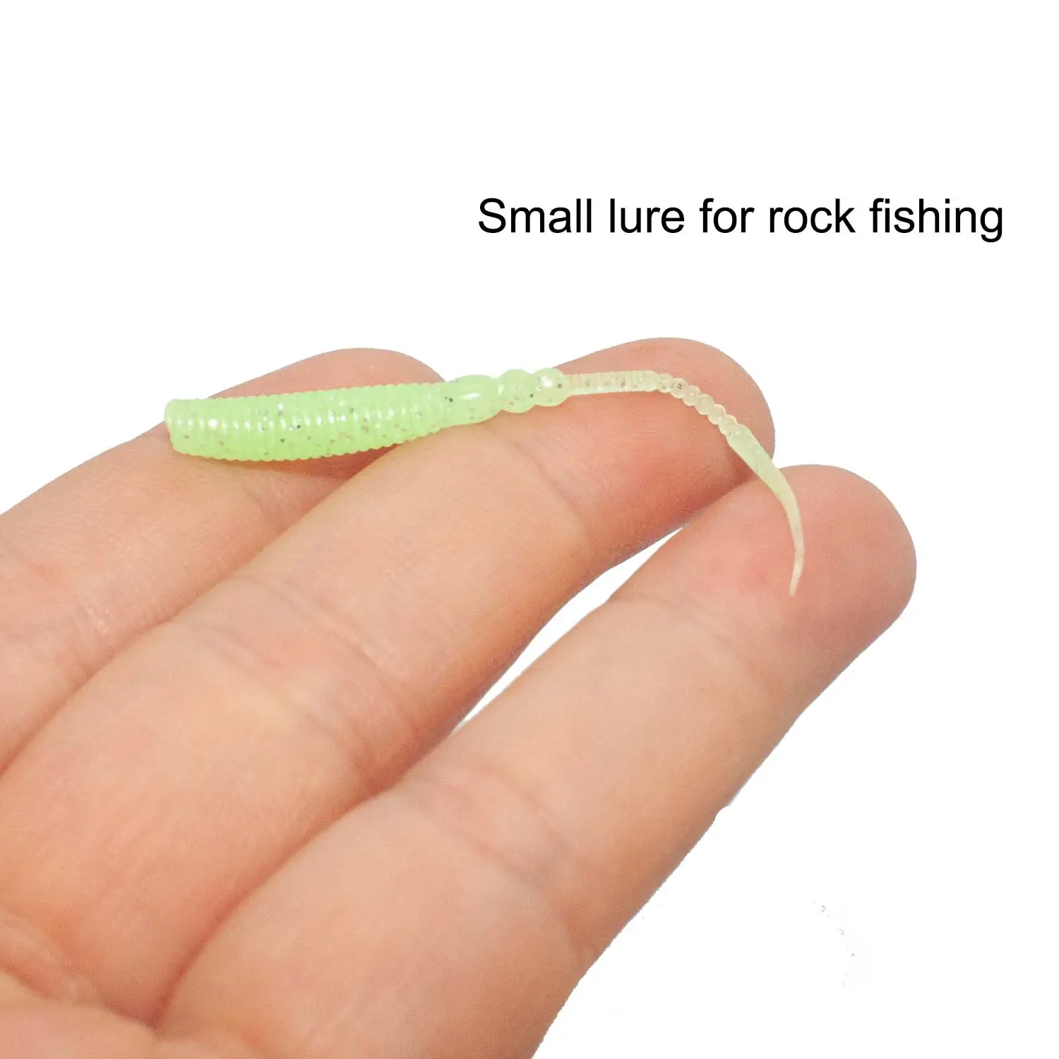 5.7cm 0.4g Pin Worm Ribs Slugs Ajing Soft Bait Dropshot Rock Fishing Soft Baits Shad Fly Carp UL Fishing Silicon Fishing
