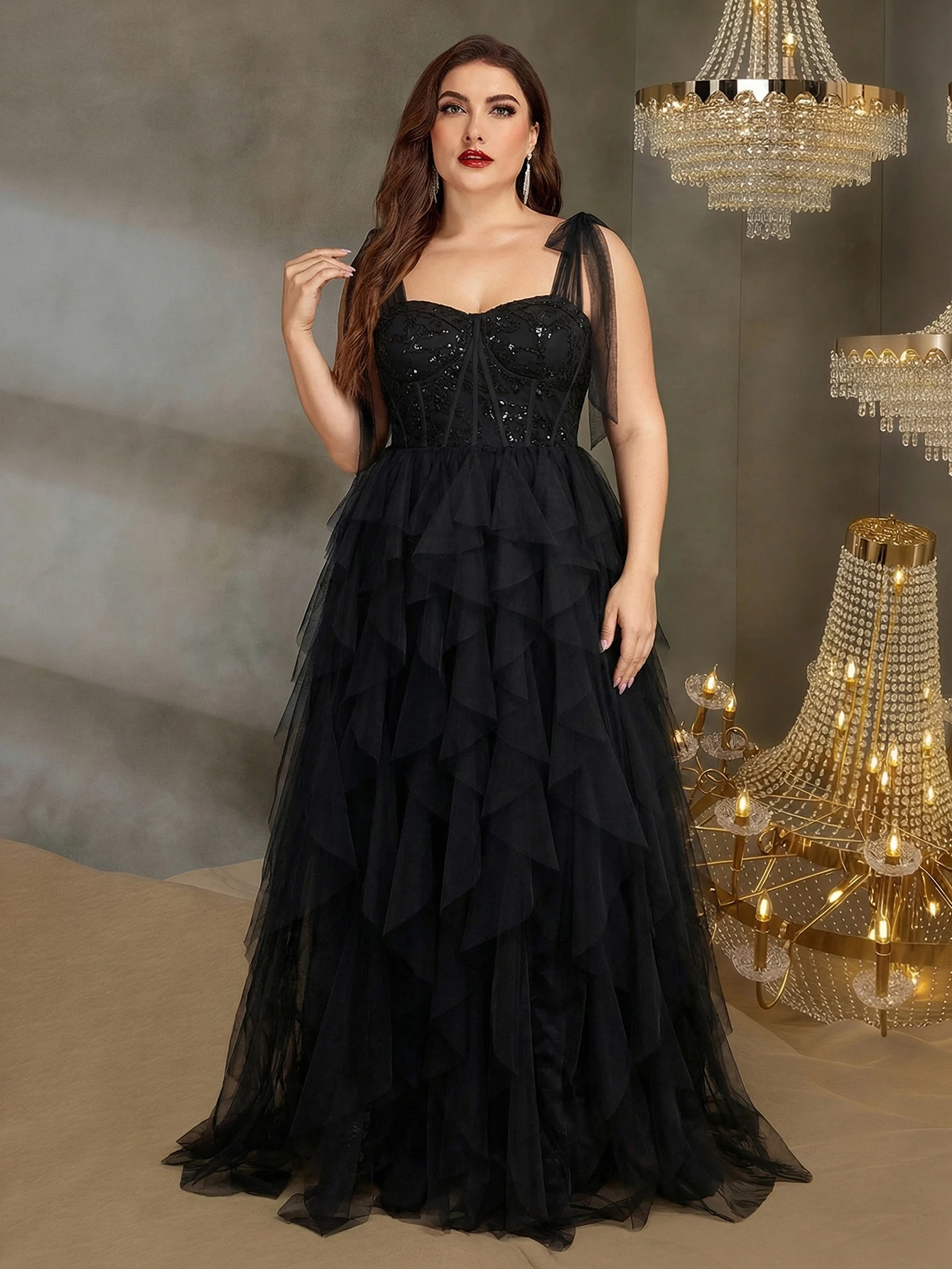 plus-size-black-elegant-sleevesless-tulle-fishbone-off-shoulder-evening-dress-formal-wedding-party-guest-cocktail-gowns