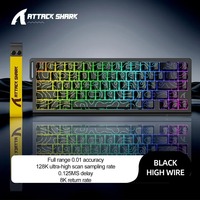 ATTACK SHARK X68HE Keyboard Magnetic Mechanical Gaming Wired Keyboard RGB 0.01mm Rapid Trigg 8000Hz SOCD/Rs 0.125ms 128K Rate
