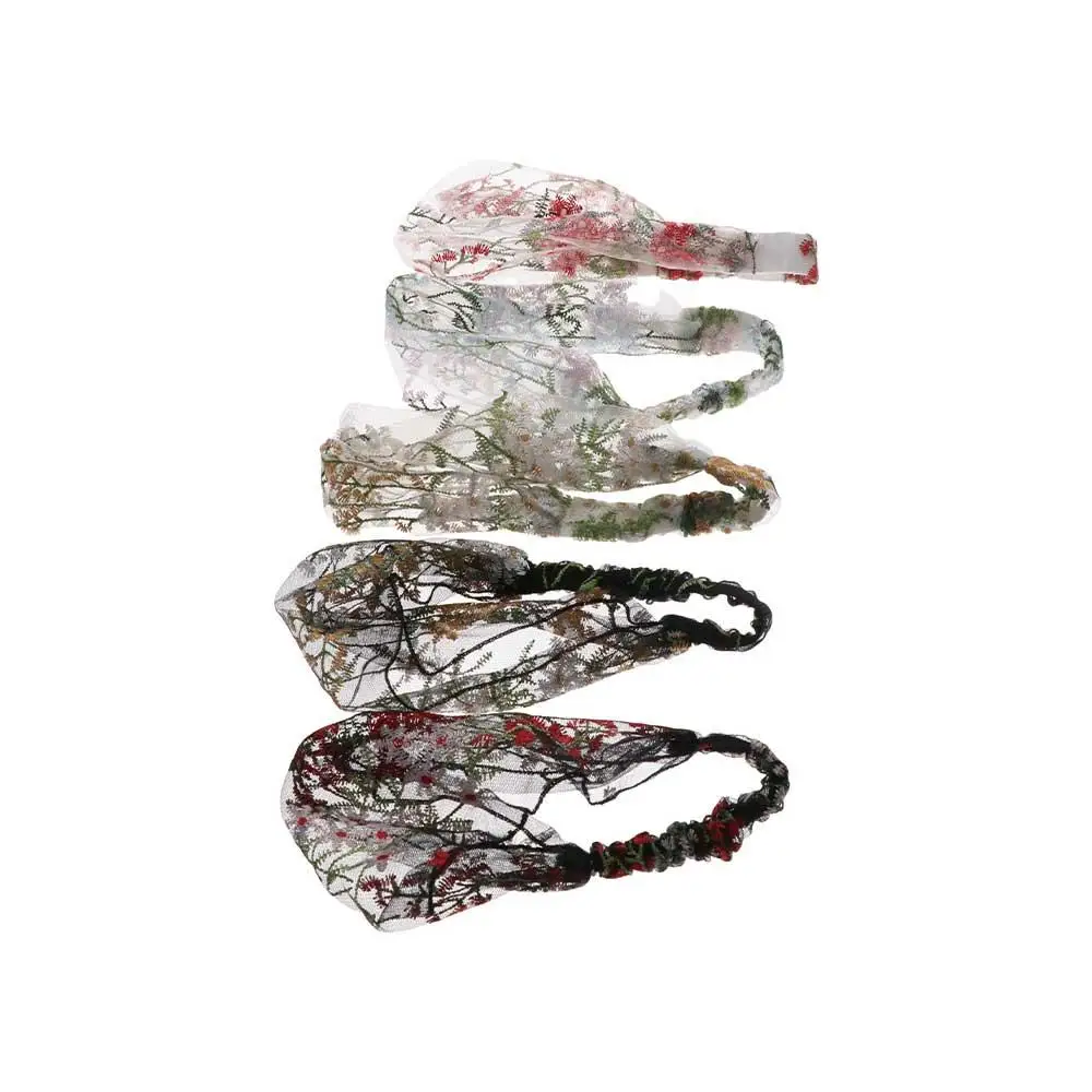 

Simple Women Embroidery Lace Floral Korean Headdress Hair Accessories Hair Band Turban Headband