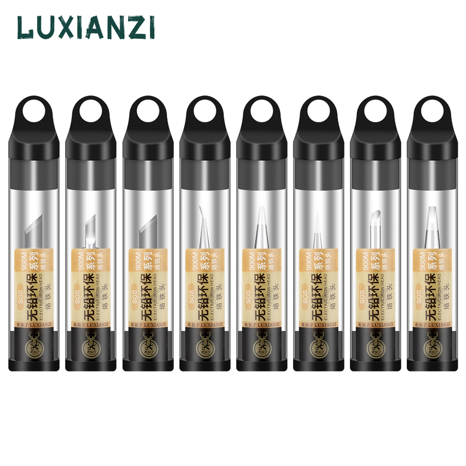  LUXIANZI Pure Copper Soldering Tip 900M-T For BGA Welding Accessorie Head Lead Free SGS High Quality Free Soldering Iron Tips 