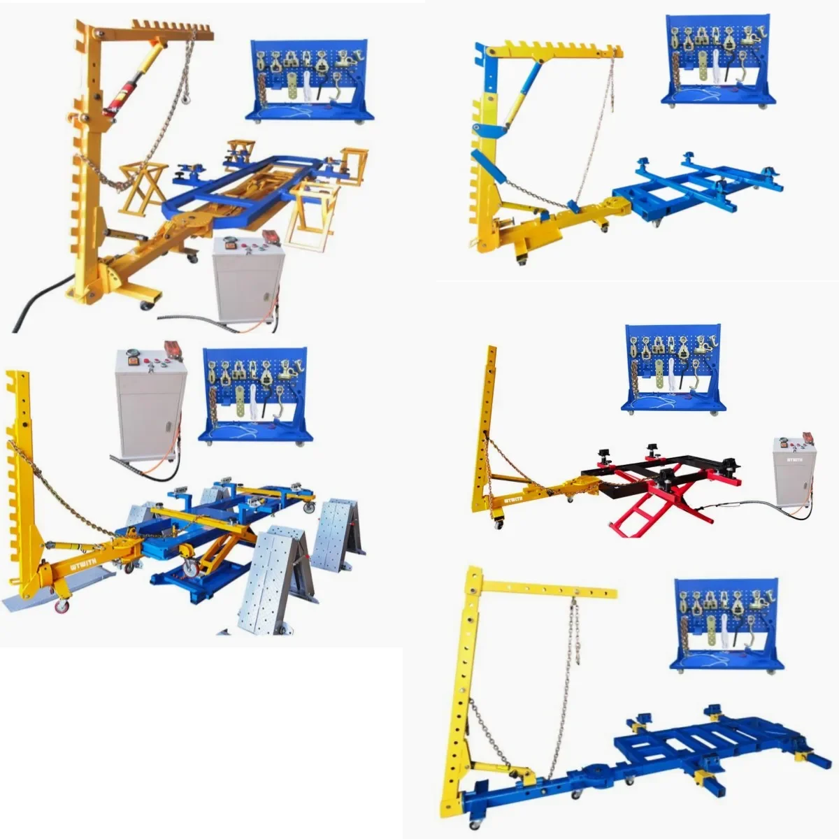 3000kg Automotive Chassis Frame Bench Body Collision Accident Quick Repair System Pulling Machine Frame Straightener