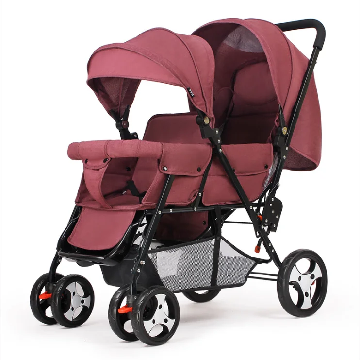 Twins Baby Stroller Lightweight Pram Folding Travel Two Babies Double Stroller 0~36 month baby twins