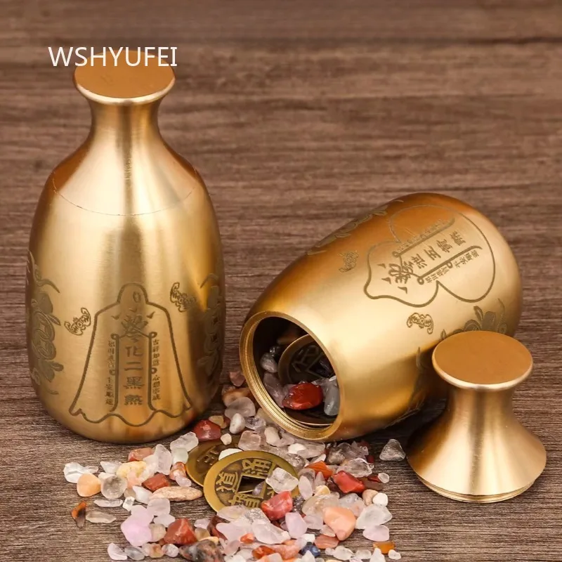 1 Stück Metall-Kürbisvase Chinesische Kirin-Schatzflasche Haushalts-Buddhistische Hallendekoration Wohnzimmerdekoration Tischvase
