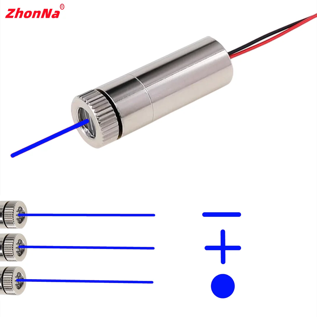 Blue Horizontal Line Laser Modul 450nm DC 3V-5V Metal BronzeHeadTargetPhotoelectric Source manufacturerFree Customization