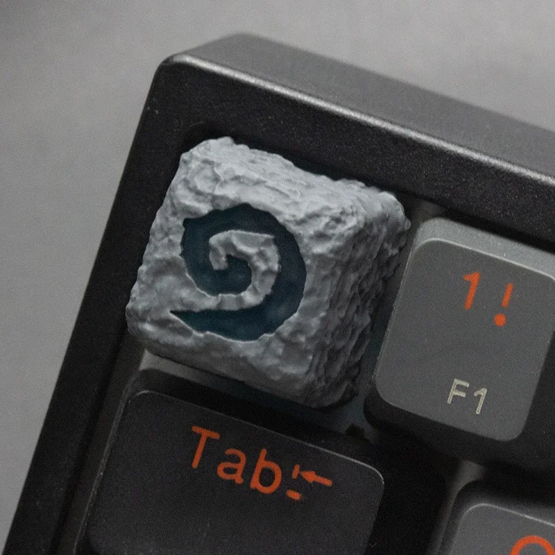 Stone Theme Key Caps 3D Resin Keyboard Caps Customized Transmission Handmade Artisan Keycaps for Mechanical Keyboard Accessories