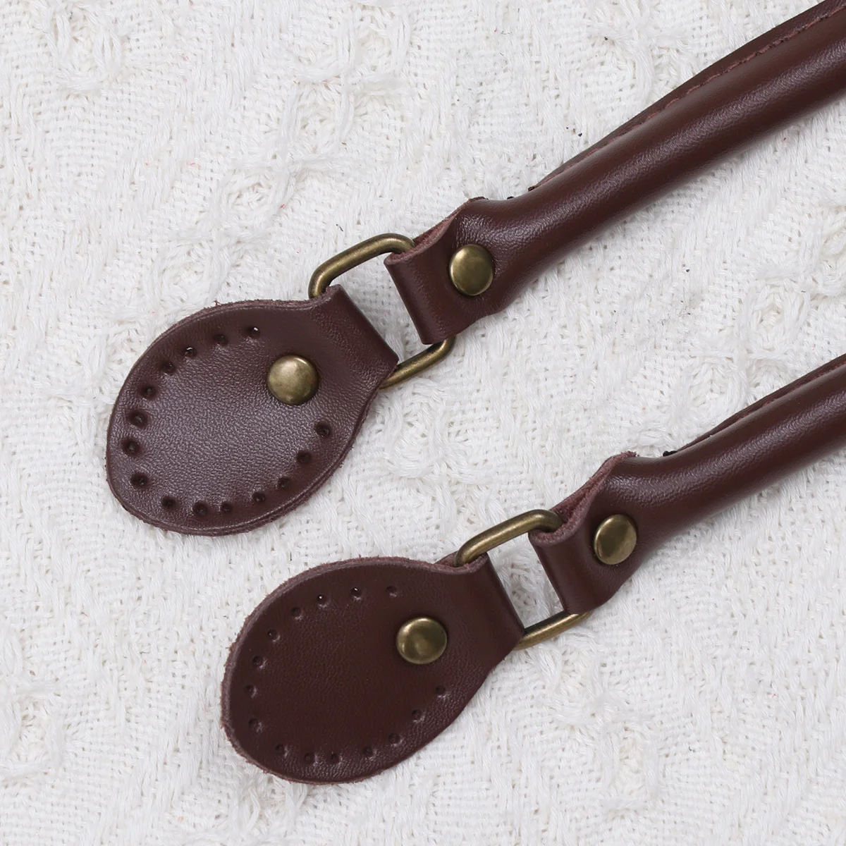 

1Pair 60Cm Bag Strap Bright Color Thickened DIY Replacement for Tote Handbag Pouch Sewing Handle Light Coffee