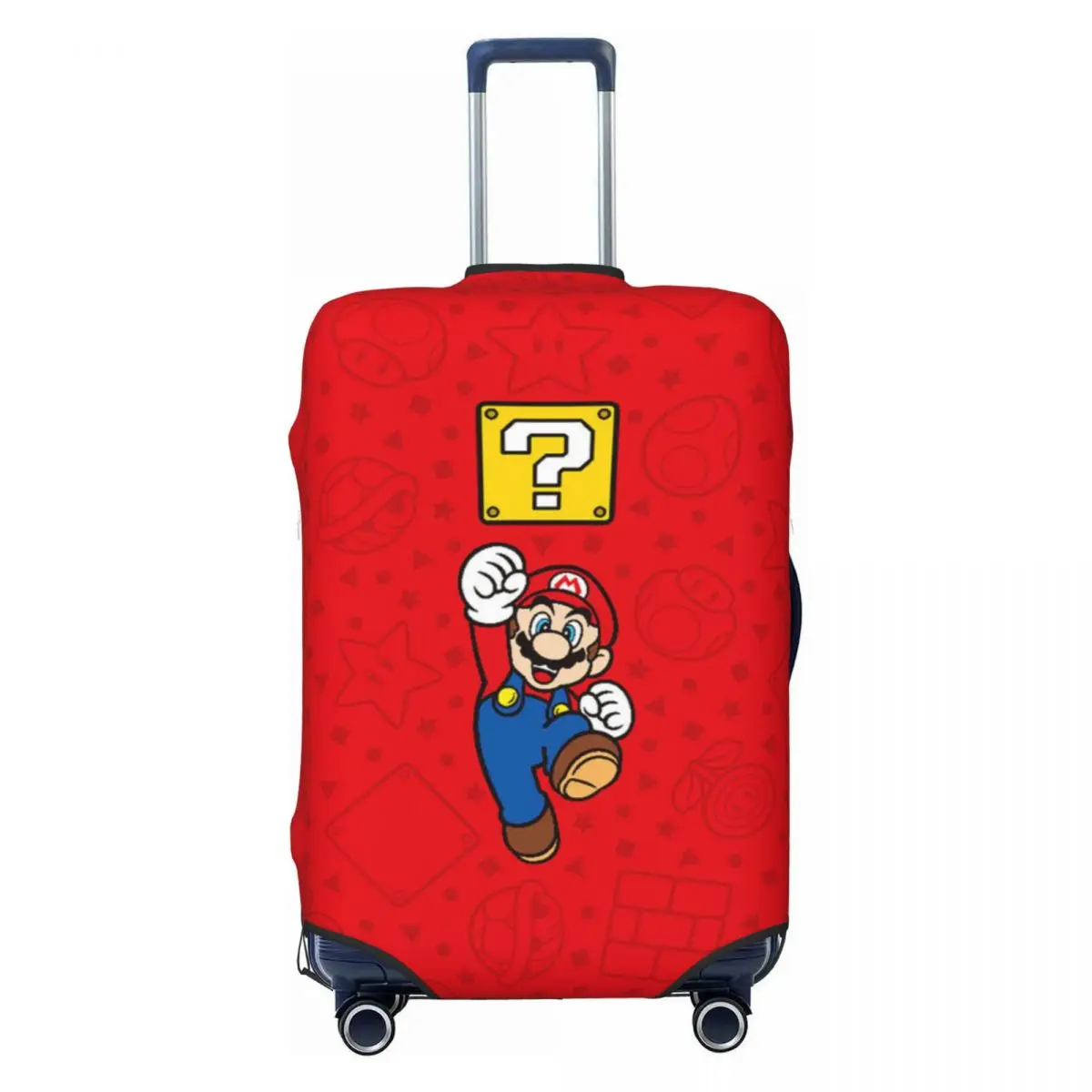 

Custom M-Marioes Video Game Brothers And Friends Suitcase Cover Washable Luggage Protective Covers for 18-32 inch