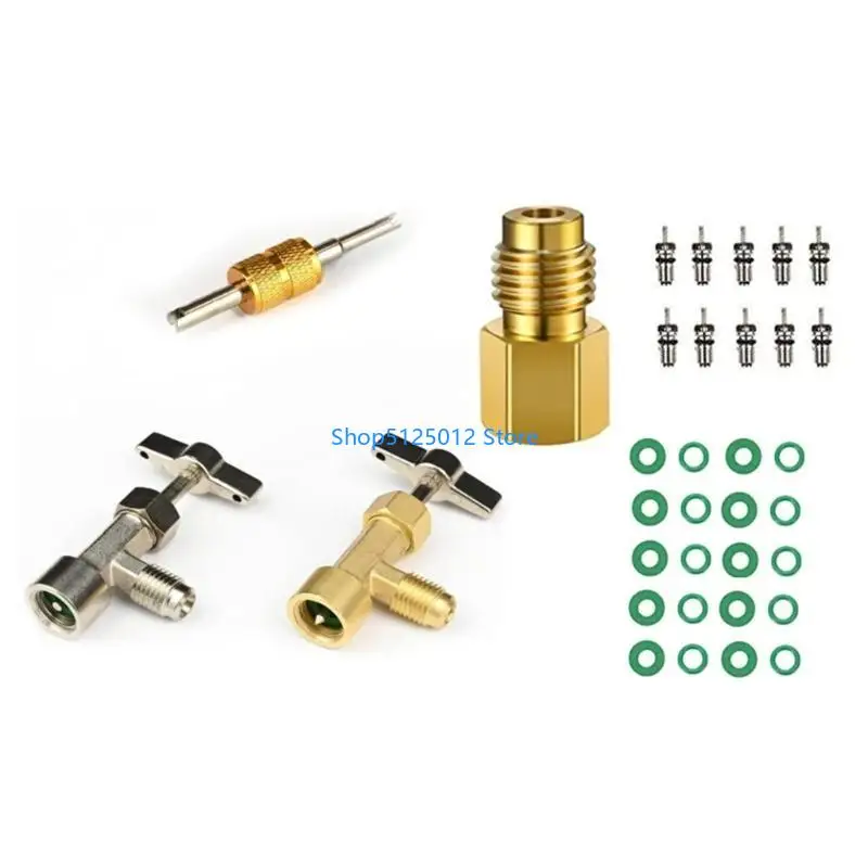 G8TC Dispensing Tap R134a Refrigerant Bottle Opener Air Conditioner Can Opener for Car Air Conditioner Charging Durable