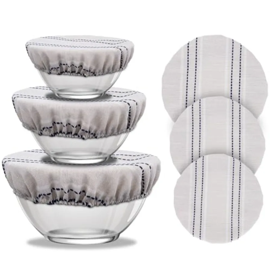 أغطية أوعية قابلة لإعادة الاستخدام لتدقيق الخبز 9 10 13 Ihes غطاء عازل للخبز 3 قطعة غطاء طعام من القطن الكتاني لتدقيق العجين المخمر